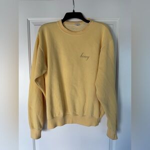 Brandy Melville Yellow Sweatshirt